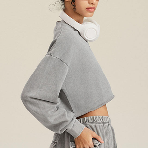 Quality Womens <b>Crop</b> <b>Top</b> <b>Hoodies</b> Factory Direct Supply - Product Image 5