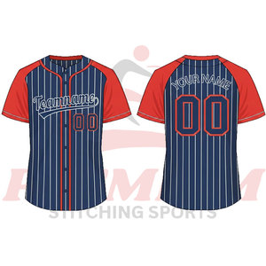 Camiseta de Béisbol a Rayas de Moda, con Costuras Elegantes, Ligera, 100% Poliéster, Diseño Ligero - Product Image 4