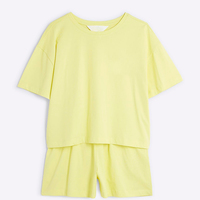 Ensemble short deux pièces décontracté pour femmes avec logo personnalisé vente en gros Streetwear t-shirt et short ensembles pour femmes, ensemble 2 pièces pour femmes