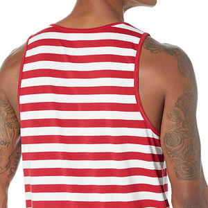 Débardeurs Muscle Fit sans manches avec logo personnalisé pour hommes Débardeur d'entraînement respirant pour hommes à prix bas - Product Image 5