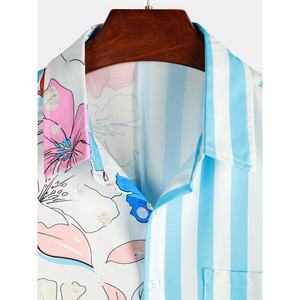 เสื้อฮาวายพิมพ์ลายดอกไม้ผ้าฝ้ายระบายอากาศได้ดีเสื้อดีไซน์ตามสั่ง100% โพลีเอสเตอร์ - Product Image 3