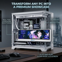 Moniteur de température PC avec écran IPS de 9,16 pouces, écran vidéo dynamique USB, châssis de bureau DIY, production OEM en usine