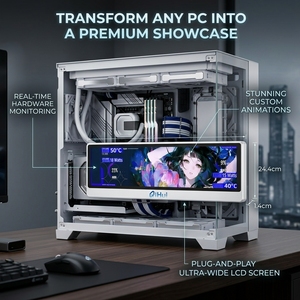 Monitor di Temperatura <span class=keywords><strong>PC</strong></span> con Display IPS da 9,16 Pollici, Schermo Video Dinamico USB, Chassis Desktop Fai-da-Te, Produzione OEM - Product Image 3