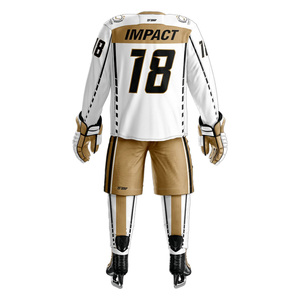 High Quality Custom Designed Breathable Ice Hockey Uniform Set Adults Team <b>Name</b> Jersey Pants Sports Wear Stitching OEM Wholesale - Product Image 5