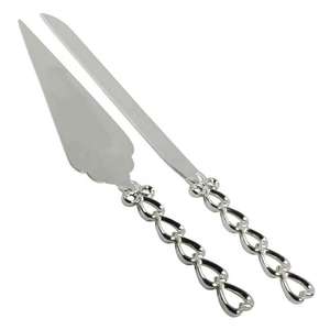 ชุดมีดตัดและเสิร์ฟเค้กโลหะมีดออกแบบเป็นรูปเกลียวใช้ในการเสิร์ฟเค้กขายส่ง - Product Image 1
