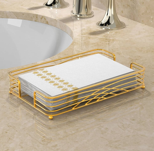 Brass Tissue Holder Stand Home Kitchen Dining Table <b>Accessories</b> Decorative <b>Bathroom</b> Brass Napkin Holder for Hotel - Product Image 3