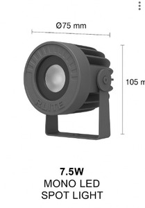 6W Mono LED Spot Light Iluminación enfocada de alta intensidad | 24V DC - Product Image 3