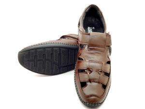 Sandalias para hombre, sandalias de cuero, último diseño, ligeras, con punta cubierta, personalizadas, antideslizantes, 100%, zapatillas de cuero marrón puro, sandalias - Product Image 4