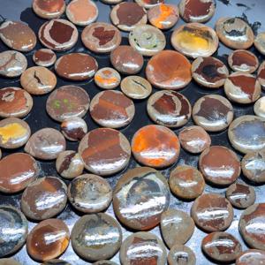 Cabujón suelto de ópalo de fuego mexicano de grado AAA, hermosas piedras preciosas curativas de alta calidad en todos los tamaños, forma de mezcla verde - Product Image 4