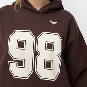 Sweat à capuche décontracté imprimé respirant 100% coton pour femmes-Options de conception personnalisées Bas quantité minimale de commande Mode d'hiver à séchage rapide écologique - Product Image 3