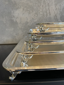 Square Shape Aluminum And Brass Serving Tray Ideal For Presenting Desserts <b>Sweets</b> And Snacks During <b>Parties</b> - Product Image 6