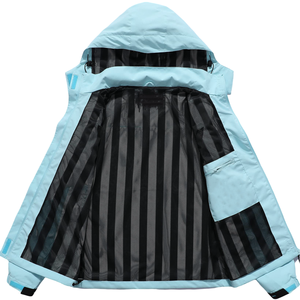 Veste d'extérieur à coquille souple d'hiver pour femmes chaud imperméable respirant léger Durable aventure manteau à capuche coupe-vent solide - Product Image 3