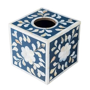 Luxury Wood Handmade Eco-Friendly Modern Bone Inlay <b>Tissue</b> Box Holder with Natural Shape for Sale in Bulk India Home Decoration - Product Image 3