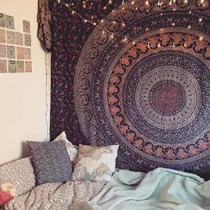 Custom Indian Bohemian Mandala Aztec Hippie Polyester Digital Printed Wall Hanging Handmade wall decoration for room home decor