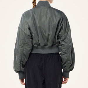 Vêtements de fête élégants à fermeture éclair pour femmes, veste coupe-vent, col élastique, veste de voyage respirante et lourde avec logo personnalisé - Product Image 2