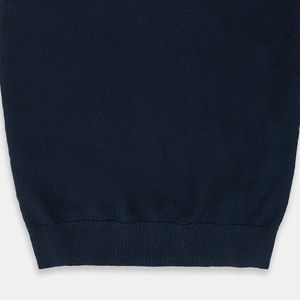 Personnalisable Homme 100% Coton Pull Col V Sans Manches Marine Solide Motif Respirant Anti-Rides Anti-Rétrécissement Avant Logo ODM - Product Image 3