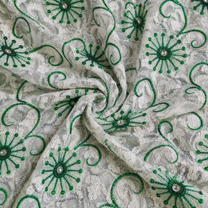 Robes de soirée et de mariage de haute qualité inspirées des motifs floraux africains de Shubham Collections, avec broderie perlée et tissu en dentelle. - Product Image 6