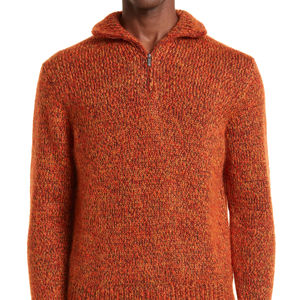 Sweat-shirt en mohair personnalisé de haute qualité Pull en cachemire pour homme Pull-over Anti-rétrécissement Couleur chinée Logo avant de haute qualité - Product Image 1