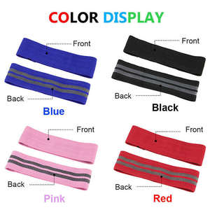 Último diseño, accesorio de entrenamiento, estampado personalizado, Yoga, Fitness, círculo elástico de cadera, antideslizante, tela larga, banda de resistencia de cadera para pierna - Product Image 5