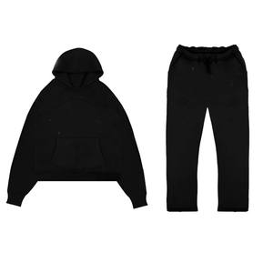 Sudaderas con capucha de moda de calle de alta calidad hechas a medida con pantalón más largo chándal de lavado ácido americano - Product Image 2