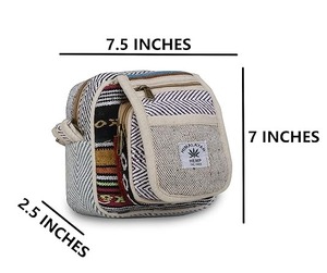 Unisex Small Eco-Friendly Cotton Zipper <b>Crossbody</b> Messenger <b>Bag</b> - Product Image 6