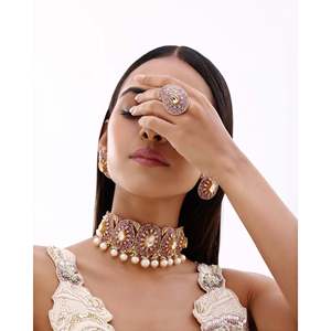 สร้อยคอรูบี้แบบโชคเกอร์ Raas Vilas - สร้อยคอโชคเกอร์แบบสวยงาม - Product Image 2