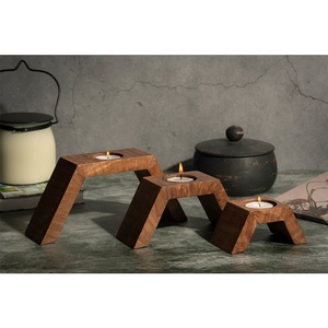 Wholesale Custom New Unique Handmade Wooden <b>Tealight</b> Holder Stand Large Any Customized Size Color Other Candle Holders Stand - Product Image 6