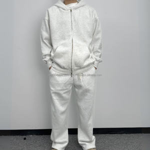 Sweat-shirt à capuche unisexe surdimensionné décontracté en molleton délavé personnalisé en gros, lourd, avec fermeture éclair - Product Image 4