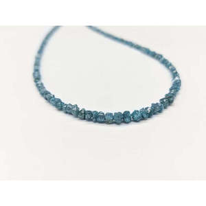 Perles de diamant brut naturel bleu 3 mm, taille brute, clarté VVS1, excellent/bon pour la fabrication de bijoux - Product Image 2