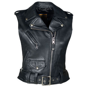 Chaleco de Cuero Suave y Cálido para Otoño e Invierno, Diseño de Colección Popular, con Bordado Personalizado, Chaqueta de Talla Grande para Mujer - Product Image 1