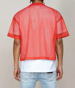 Camiseta deportiva juvenil de manga corta de estilo americano con logotipo personalizado, malla de secado rápido para baloncesto y fútbol, temporada de verano - Product Image 5