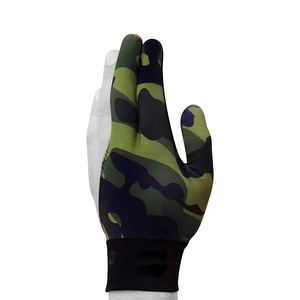 Gant de piscine de haute qualité Billard Snooker Pool Logo personnalisé Gants sublimés Doux Lisse Spandex Trois Doigts Gant de jeu - Product Image 2