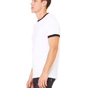 Transpirable para hombre Ringer Crew Neck Athletic Camisetas Camiseta deportiva de manga corta para hombres - Product Image 3