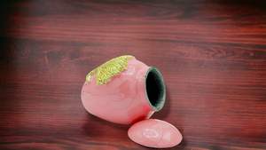 Urnes de crémation rose pour cendres adulte homme/femme-belles urnes décoratives uniques de style 3D avec sac en velours-5 "petit en aluminium - Product Image 6