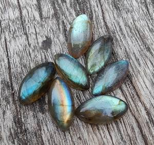 หินลาบราดอไรต์ธรรมชาติ AAA + รูปทรงมาคีชอนหลังแบนปรับเทียบอัญมณีหลวมขายส่งได้รับการรับรองจากบุคคลที่สาม - Product Image 3