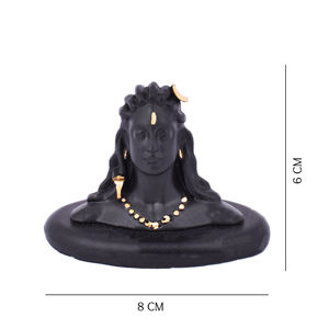 Statue d'Adiyogi en résine, modèle traditionnel fait main et peint à la main, pour tableau de bord de voiture et cadeau de Thanksgiving - Product Image 3