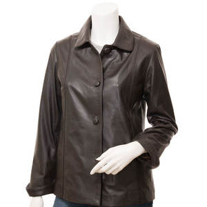 แจ็คเก็ตหนังแฟชั่นผู้หญิงสำหรับฤดูหนาวและฤดูใบไม้ร่วง / แจ็คเก็ตหนังแฟชั่นผู้หญิงดีไซน์หลายกระเป๋า - Product Image 1