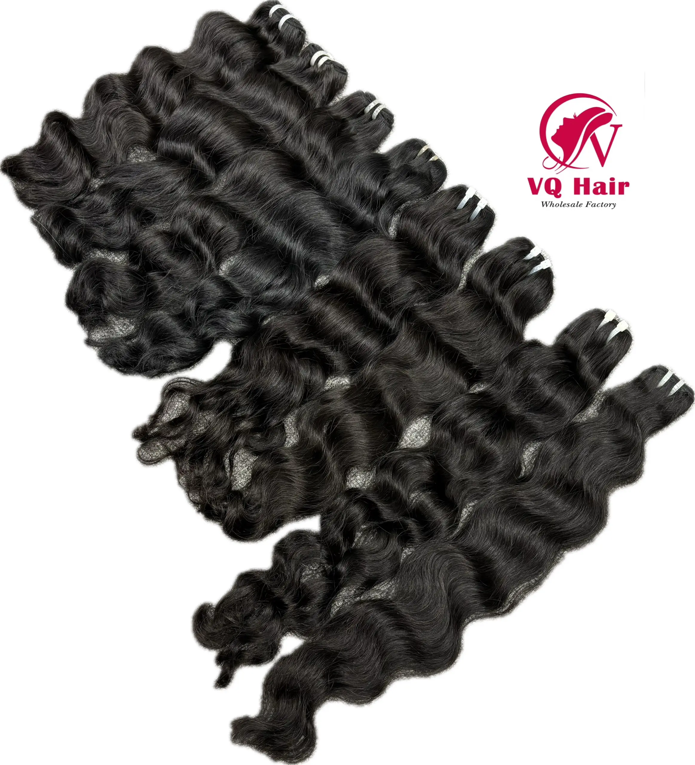 Natürliche naturwellen-echthaarverlängerungen mit an kopfhaut ausgerichtetes vietnamesisches Haar Anbieter dauerhaarverlängerungen hochwertige Bündel