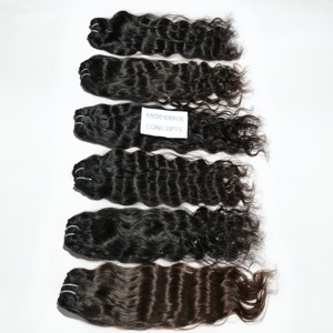 เครื่องทำผมลอนแบบลอนแบบไม่ผ่านกระบวนการผมธรรมชาติแท้แบบไม่ผ่านการแปรรูปผมแบบคู่จากอินเดีย - Product Image 1