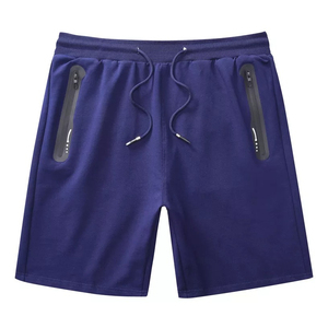 Pantalones Cortos Deportivos de Algodón Personalizados de Alta Calidad para Hombre, Pantalones Cortos Deportivos Holgados de Verano con Técnica de Teñido Liso y Patrón Sólido - Product Image 1