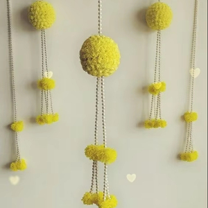 Rose perle guirlande mariage Haldi Mehndi berceau cérémonie Navratri Ganpati Temple décors à la mode douche nuptiale fête décorations - Product Image 1