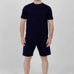 Conjunto de Pantalones Cortos y Camiseta Casuales de Verano para Hombre con Logotipo Personalizado, 2 Piezas, 100% Algodón, Ropa de Marca de Maternidad - Product Image 3