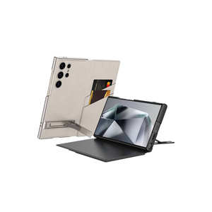 Funda con tapa abatible de piel sintética Samsung para Galaxy S24 Ultra con tarjetero y soporte, protección de cámara, silicona suave y PU - Product Image 4