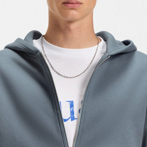 Sweat-shirt sur mesure pour homme, design surdimensionné avec poches, tissu respirant / Prix bas avec logo personnalisé et fermeture éclair - Product Image 2