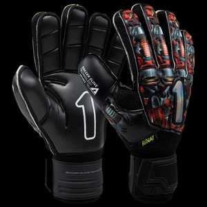 Gants de gardien de but à dragonne réglable en cuir de qualité supérieure personnalisables de haute qualité pour une utilisation en extérieur - Product Image 3