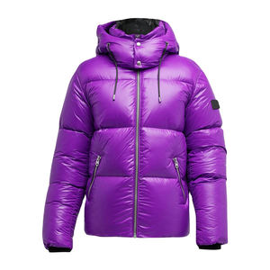 Chaqueta Acolchada Unisex Ecológica, Impermeable, Cortavientos, con Exterior de Algodón, Relleno de Algodón, Cierre de Cremallera, Cuello Redondo y Diseño de Parches - Product Image 3