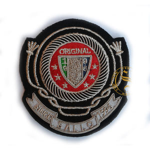 High Quality Hand-Embroidered <b>Badges</b> Custom Designed with Beads OEM Sew-On Embroidery <b>Badges</b> for Decorations - Product Image 1