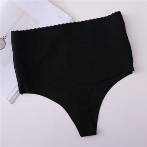 Custom Factory Direct Sales High Waist Nylon <b>Seamless</b> <b>Thong</b> Wire Free Nude <b>Seamless</b> <b>Thongs</b> Tummy Control Panties - Product Image 6