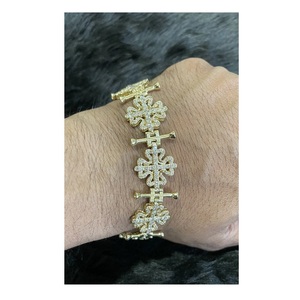 Bracelet Bertling Style Hip Hop avec bijoux étincelants en diamant véritable de 8.00 ct pour occasions spéciales et vêtements de tous les jours de l'Inde Bijoux de mode - Product Image 1