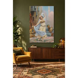 Fida Fabio Fabbi Jeune fille dansante avec voile bleu, impression sur toile - Product Image 5